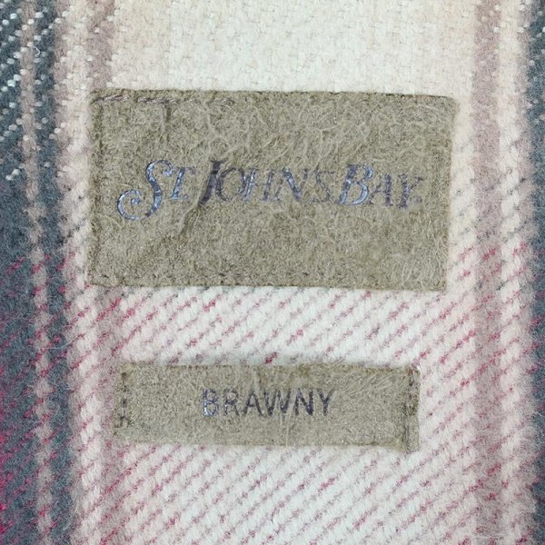 画像2: Late 90's ST JOHN'S BAY ヘビーネルシャツ "Red Ombre Plaid" (2)