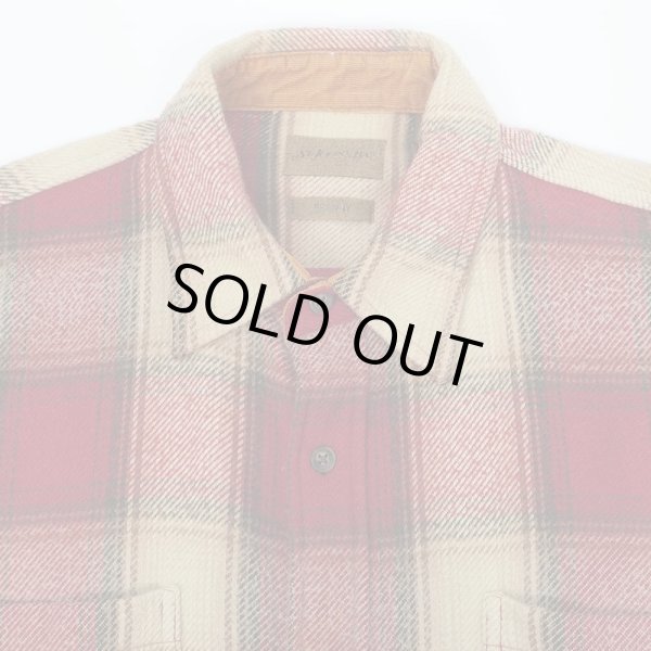 画像3: Late 90's ST JOHN'S BAY ヘビーネルシャツ "Red Ombre Plaid" (3)