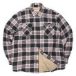 画像1: 00's Wrangler ボアライナー フランネルシャツ "BLACK Plaid" (1)