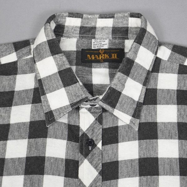 画像3: 90's MARK II ブロックチェック柄 プリントネルシャツ (3)