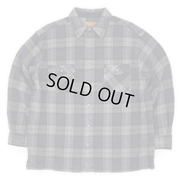 画像1: Late 90's ST JOHN'S BAY ヘビーネルシャツ "Dark Navy Plaid" (1)