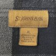 画像2: Late 90's ST JOHN'S BAY ヘビーネルシャツ "Dark Navy Plaid" (2)