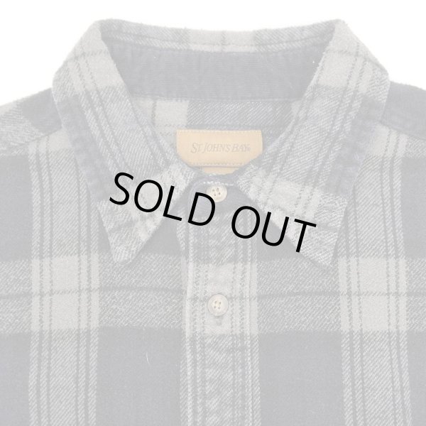 画像3: Late 90's ST JOHN'S BAY ヘビーネルシャツ "Dark Navy Plaid" (3)