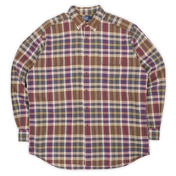 画像1: 90-00's Polo Ralph Lauren レギュラーカラーシャツ (1)