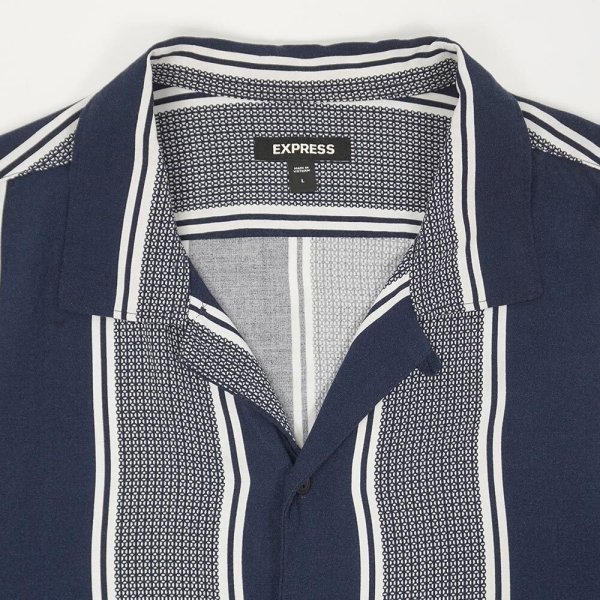 画像3: 00's EXPRESS S/S オープンカラー レーヨンシャツ (3)