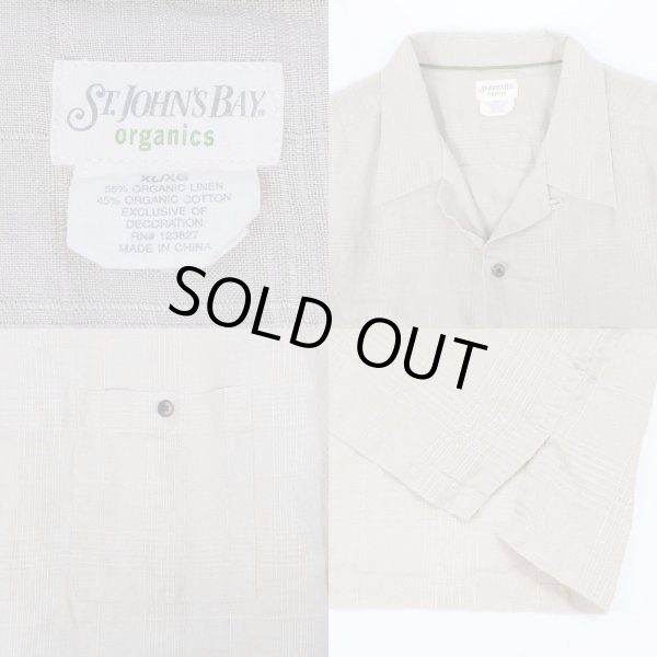画像3: 90's ST JOHN'S BAY S/S オープンカラーシャツ "LINEN × COTTON" (3)