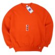 画像1: 90-00's RUSSELL 前V ブランクスウェット "ORANGE / DEADSTOCK" (1)
