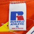 画像2: 90-00's RUSSELL 前V ブランクスウェット "ORANGE / DEADSTOCK" (2)