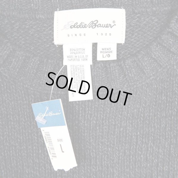 画像3: 90's Eddie Bauer コットンニット "MADE IN USA / DEASTOCK" (3)