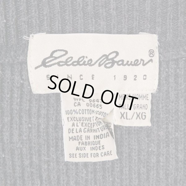 画像2: 90's Eddie Bauer ヘンリーネック コットンニット (2)