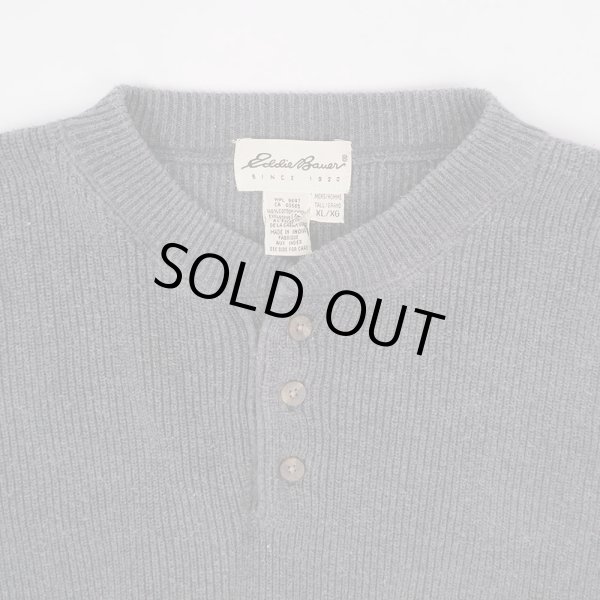 画像3: 90's Eddie Bauer ヘンリーネック コットンニット (3)
