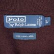 画像2: 90's Polo Ralph Lauren ラムウール ニットポロ " BURGUNDY" (2)