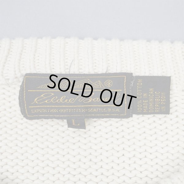 画像2: 80's Eddie Bauer ボーダー柄 コットンニット "黒タグ" (2)