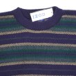 画像3: 90-00's IZOD マルチボーダー柄 コットンニット "DEADSTOCK" (3)