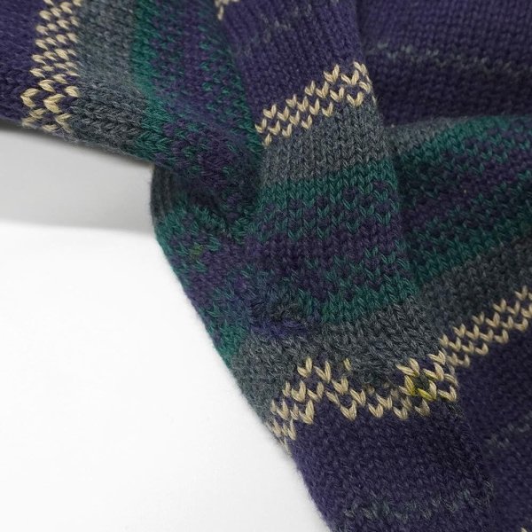 画像4: 90-00's IZOD マルチボーダー柄 コットンニット "DEADSTOCK" (4)