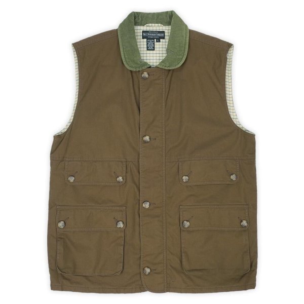 画像1: 90's The J.Peterman Company パデッド フィールドベスト (1)