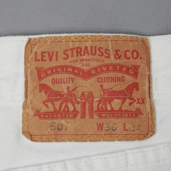 画像3: 00's Levi's 501 ホワイトデニムパンツ "W36 L34" (3)
