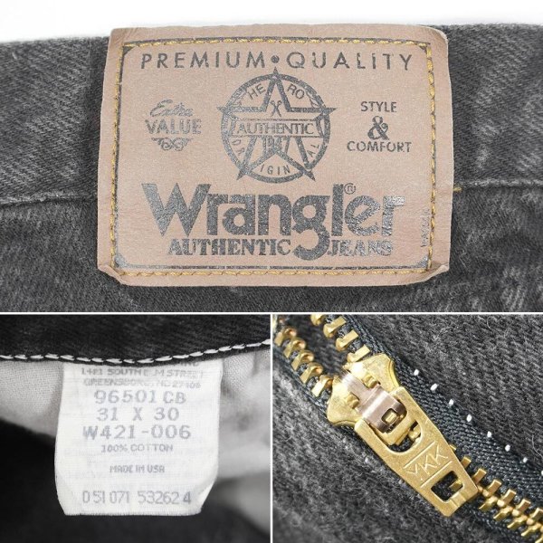 画像3: Late 90's Wrangler 96501CB ブラックデニムパンツ "MADE IN USA / W31 L30" (3)