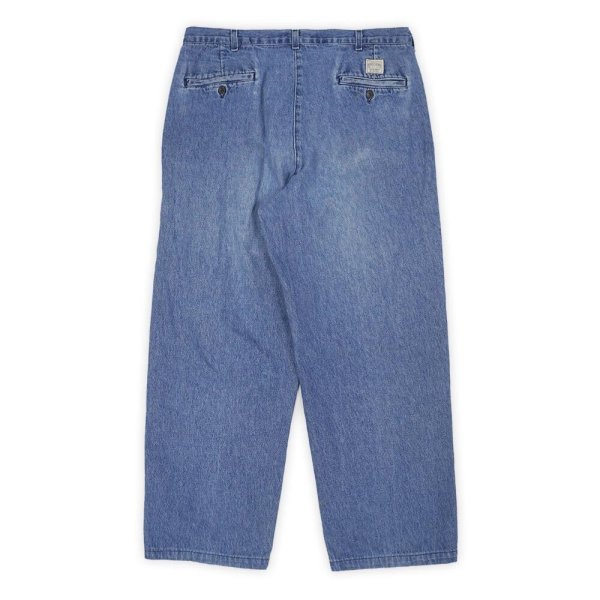 画像2: 90's Polo Ralph Lauren 2タック デニムトラウザー "POLO COUNTRY TAG / MADE IN CANADA" (2)