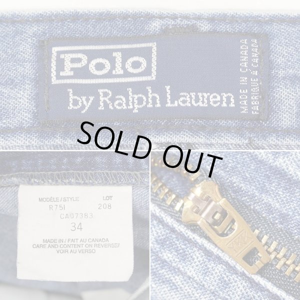画像4: 90's Polo Ralph Lauren 2タック デニムトラウザー "POLO COUNTRY TAG / MADE IN CANADA" (4)