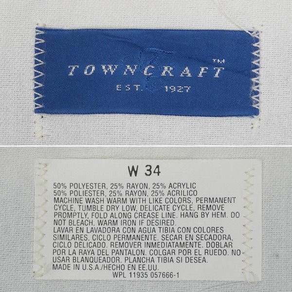 画像3: 90's TOWNCRAFT 2タック スラックス "MADE IN USA / W34" (3)