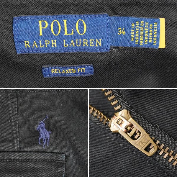 画像3: 00's Polo Ralph Lauren チノカーゴショーツ "W34 / BLACK" (3)
