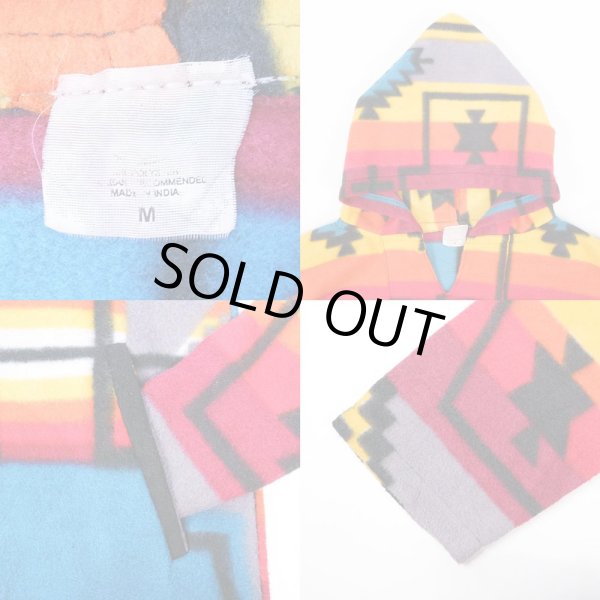 画像3: 90's unknown フリース メキシカンパーカー (3)