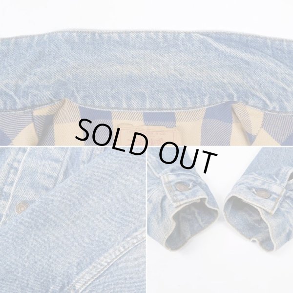 画像5: 80's Levi's 70411-0824 フランネルライナー デニムジャケット "MADE IN USA" (5)
