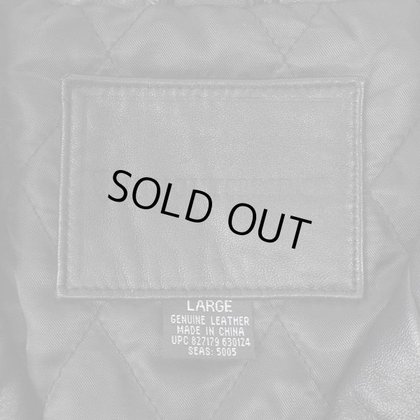 画像3: 90's KNIGHTSBRIDGE パデッドレザージャケット (3)