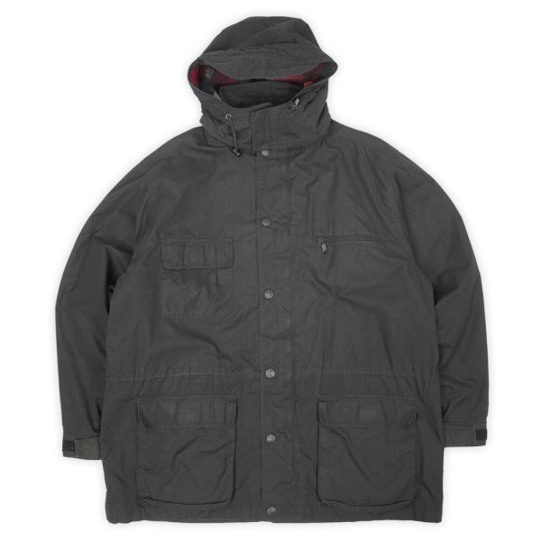 画像1: 90's Eddie Bauer ウールライナー マウンテンパーカー "白タグ / BLACK" (1)