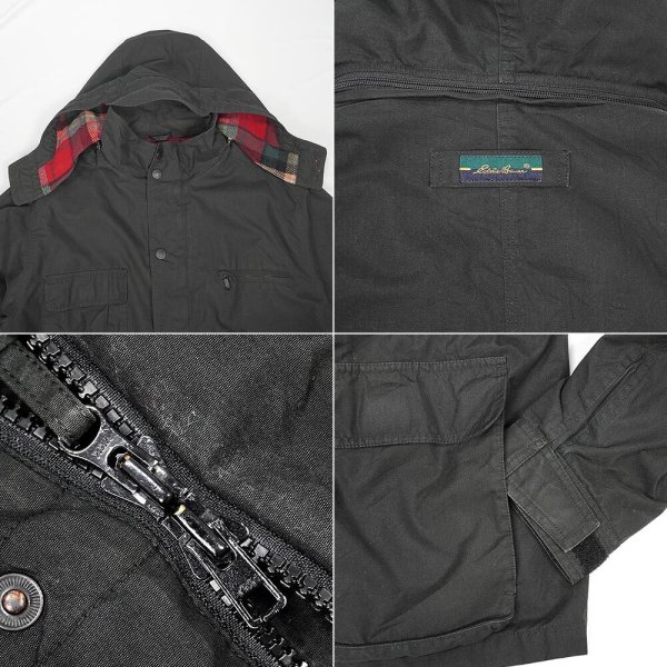 画像3: 90's Eddie Bauer ウールライナー マウンテンパーカー "白タグ / BLACK" (3)