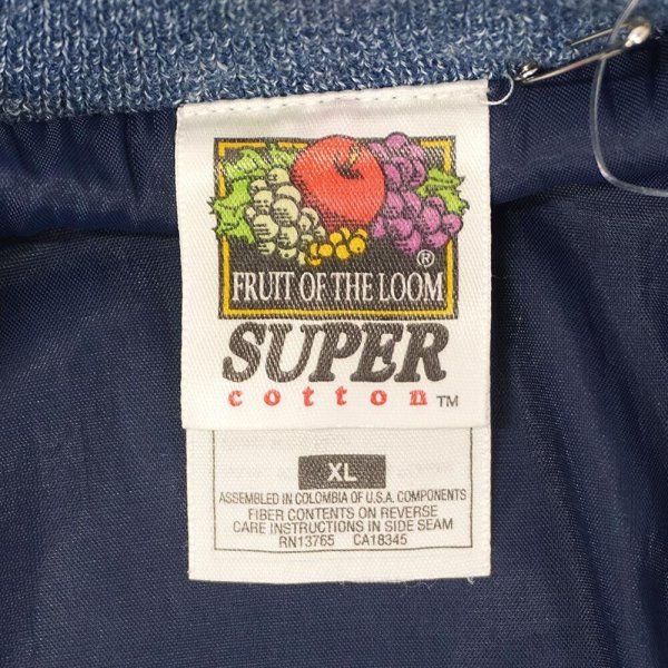 画像2: Late 90's Fruit of the loom デニム×スウェット スタジャン "USA COMPORNENTS" (2)