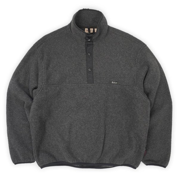 画像1: 90's Woolrich スナップT型 フリースプルオーバー "CHARCOAL" (1)