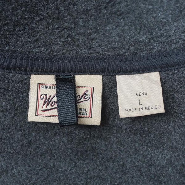 画像2: 90's Woolrich スナップT型 フリースプルオーバー "CHARCOAL" (2)
