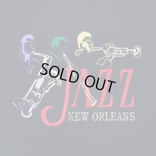 画像2: 90-00's JAZZ NEW ORLEANS ロゴ刺繍Tシャツ (2)