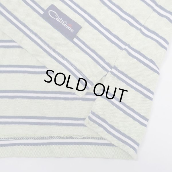 画像4: 90's Catalina ヘンリーネック マルチボーダーTシャツ (4)