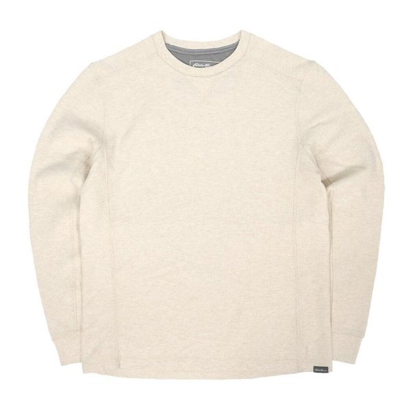 画像1: 00's Eddie Bauer 前V サーマルカットソー "DEADSTOCK / OATMEAL" (1)