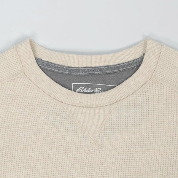 画像4: 00's Eddie Bauer 前V サーマルカットソー "DEADSTOCK / OATMEAL" (4)