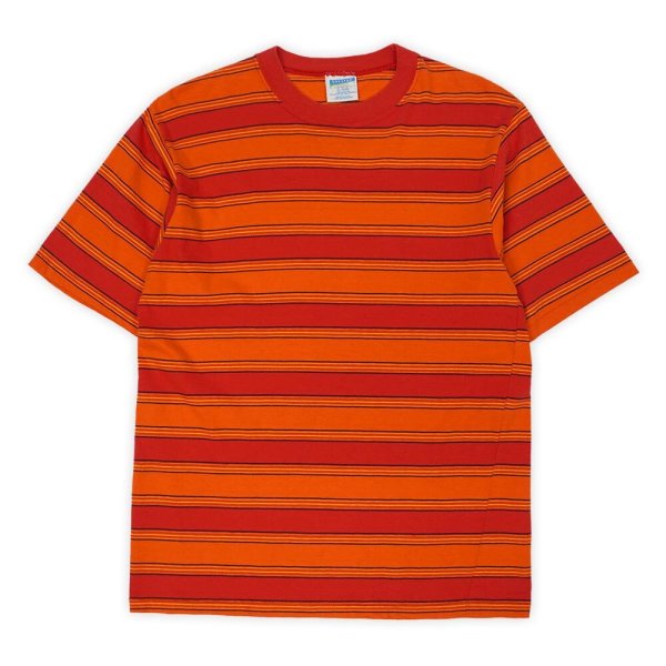 画像1: 90's CHEETAH マルチボーダーTシャツ "ORANGE / MADE IN USA / DEADSTOCK" (1)