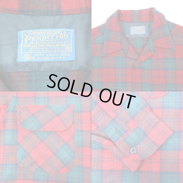 画像3: 70's Pendleton ウールシャツ "RED BASE / MADE IN USA" (3)