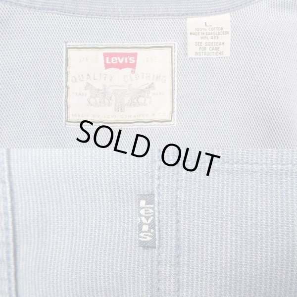 画像3: 90's Levi's ピンストライプ柄 バンドカラーシャツ (3)