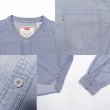 画像4: 90's Levi's ピンストライプ柄 バンドカラーシャツ (4)