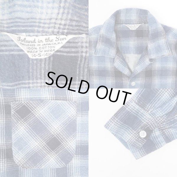 画像3: 60-70's Island in the sun オープンカラー プリントネルシャツ (3)