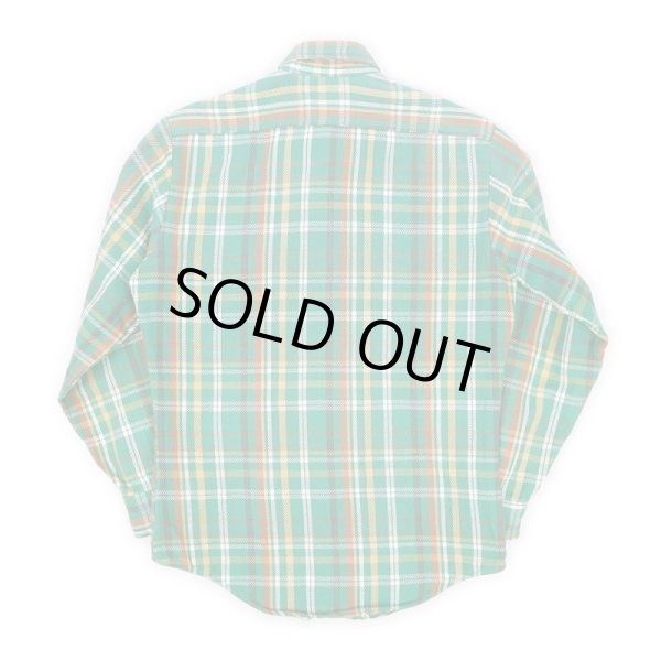 画像2: 70's BIG MAC ヘビーネルシャツ "GREEN BASE / size S" (2)