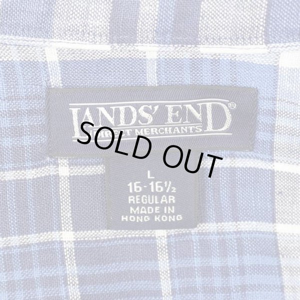 画像2: 00's LANDS' END S/S リネン ボタンダウンシャツ (2)