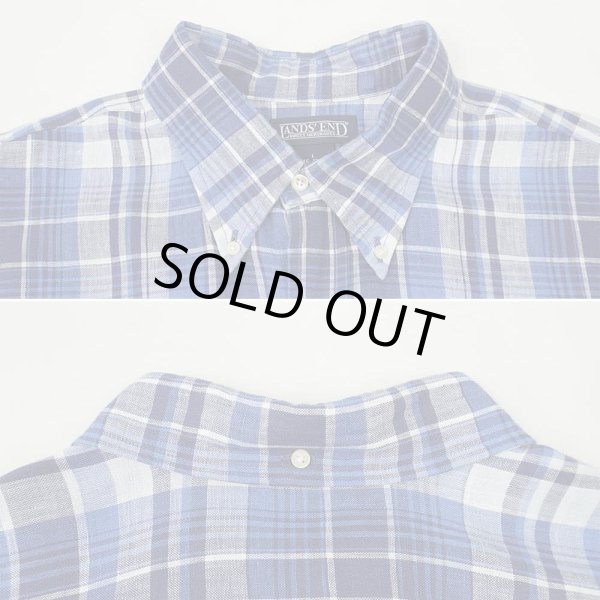 画像3: 00's LANDS' END S/S リネン ボタンダウンシャツ (3)