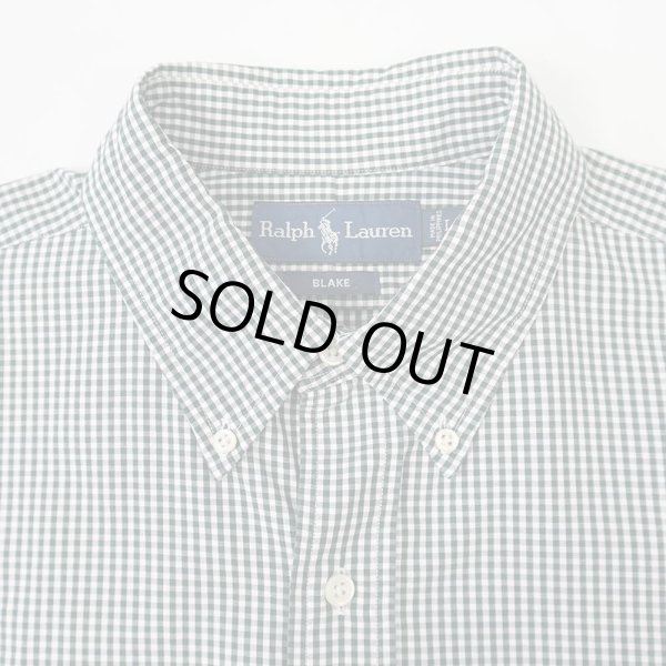 画像3: 90's Polo Ralph Lauren S/S ボタンダウンシャツ "BLAKE / DARK GREEN Plaid" (3)
