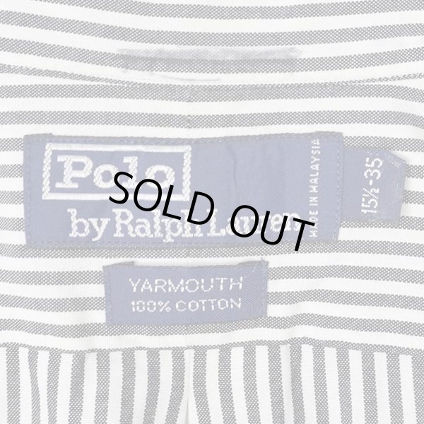 画像2: 90's Polo Ralph Lauren ストライプ柄 ボタンダウンシャツ "YARMOUTH" (2)
