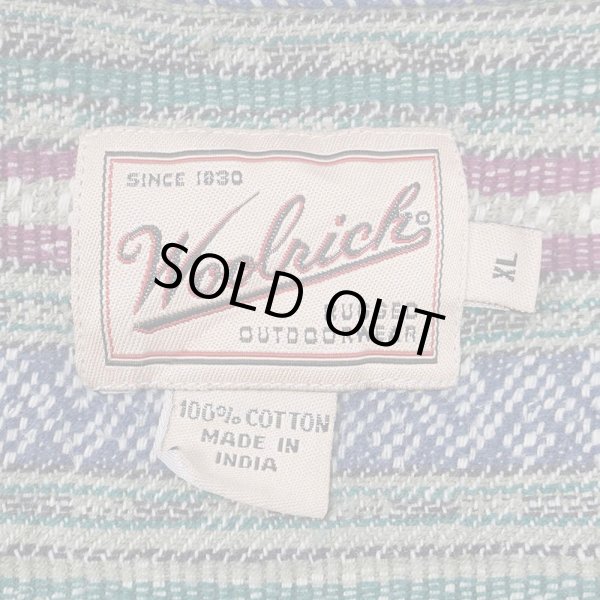 画像2: 90's WOOLRICH マルチストライプ柄 コットンシャツ (2)