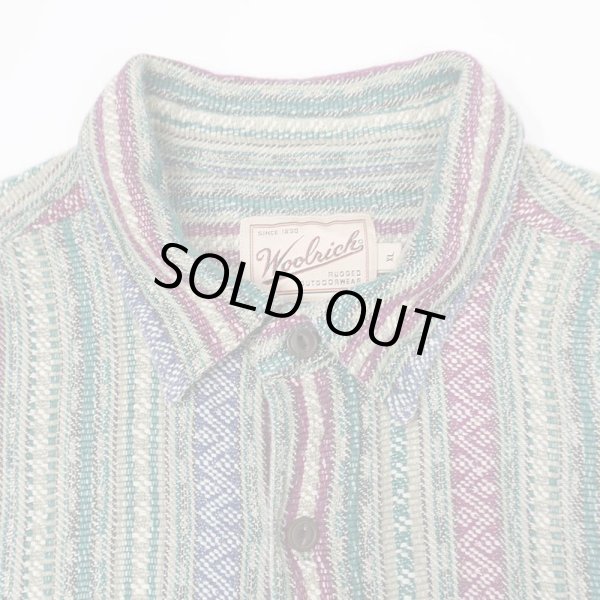 画像4: 90's WOOLRICH マルチストライプ柄 コットンシャツ (4)